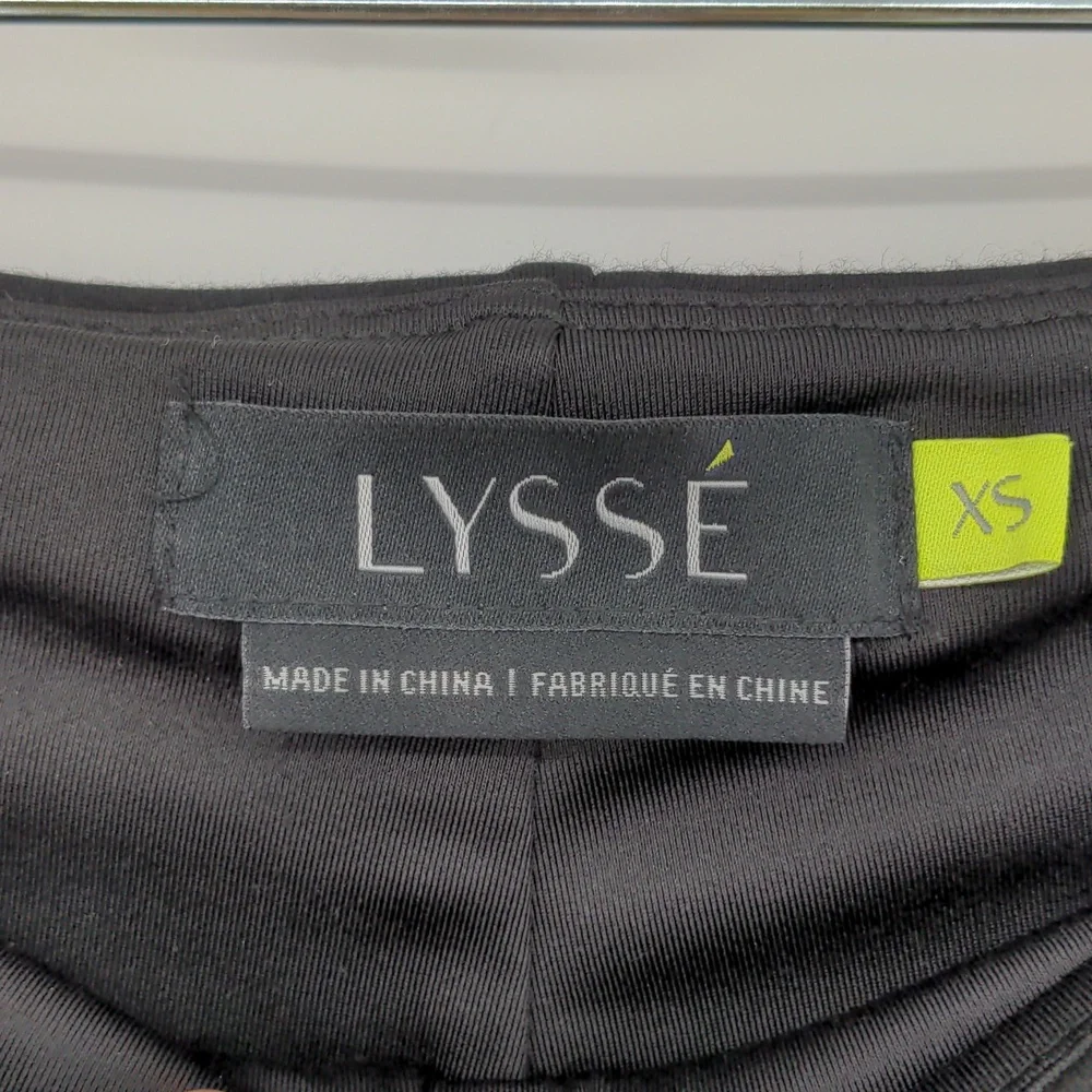 Lysse‎ Raya Womens Lace Trim High Rise Cropped Pants Size Extra Small Black - Picture 6 of 12